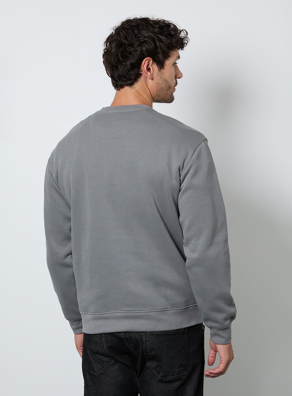 BURTON Mid Grey Crew Neck Sweatshirt XL - Image 3 thumbnail
